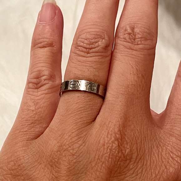LOVE RING 18k white gold Cartier band - Picture 3 of 6